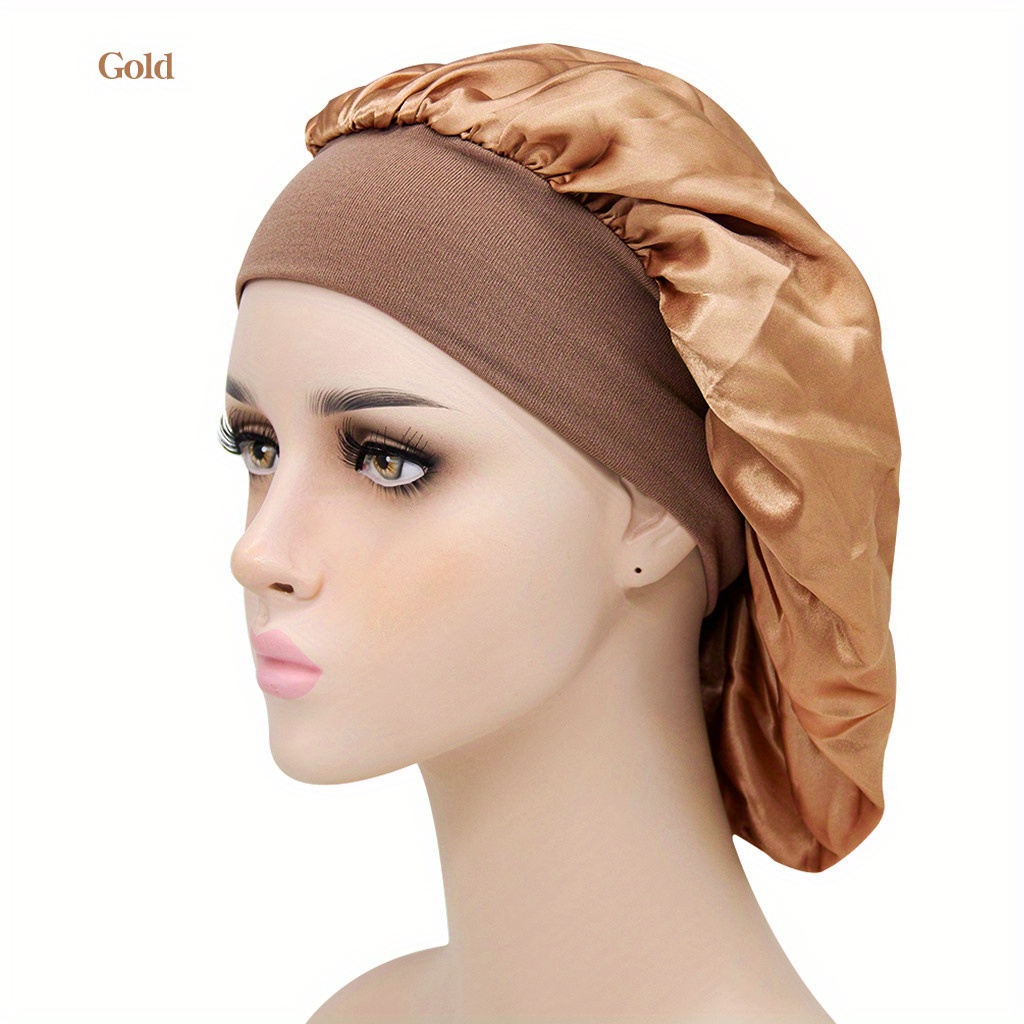 New Silk Sleeping Cap Night Hat Head Cover Bonnet Satin Cheveux Nuit For  Curly Hair Care Women Beauty Maintenance Designer(free Shipping)
