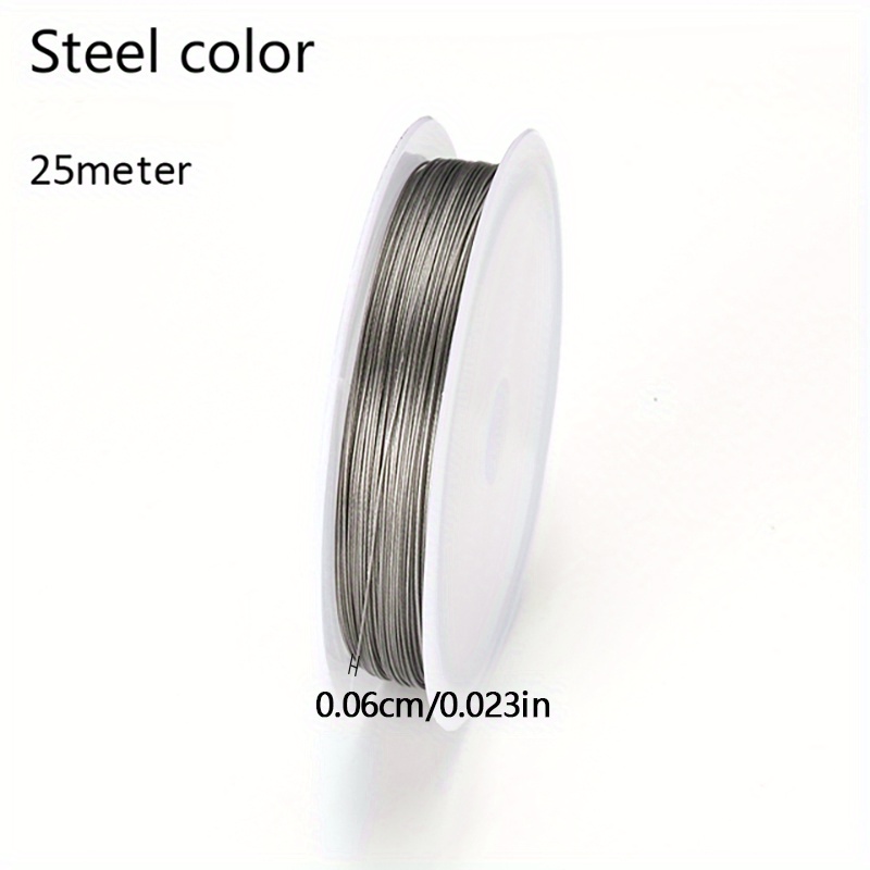 Black Tiger Tail Beading Wire, 0.45mm Tiger Tail Wire, Beading