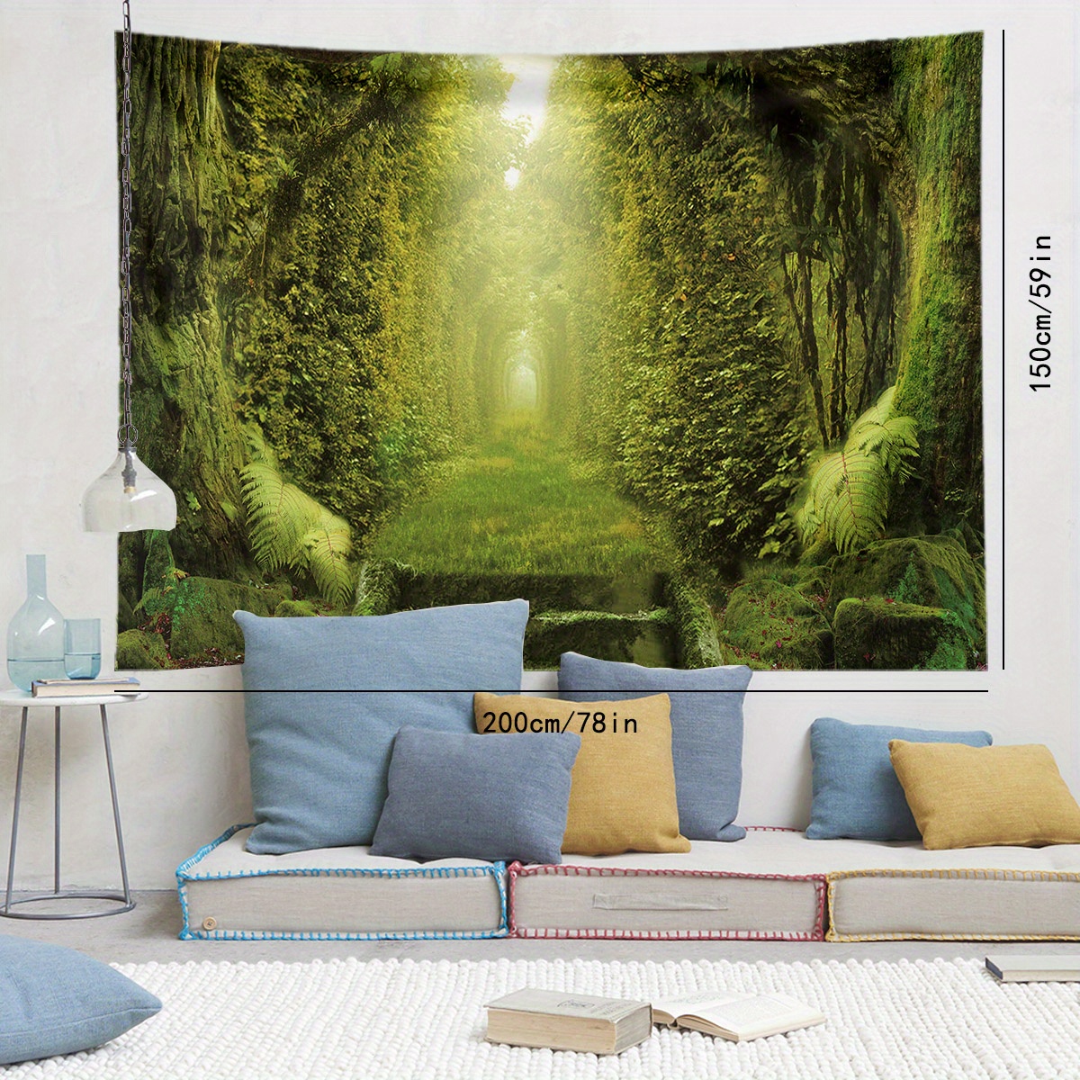 Forest Print Tapestry Vibrant Wall Hanging Living Room - Temu Canada