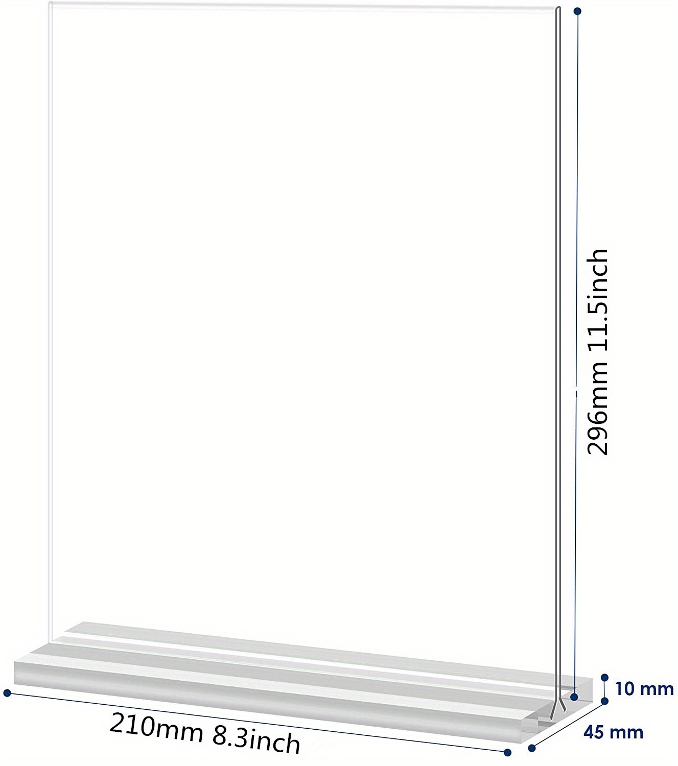 Acrylic Sign Holder Display Stand Vertical T shaped Desktop Temu