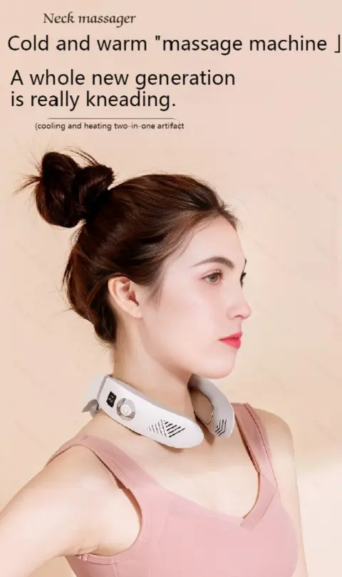 intelligent humanoid physical massager with built in 3500mah battery three levels of force adjustment four massage modes comfortable and skin friendly materials shoulder and neck cold and warm neck protection instrument cervical massage instrument details 0