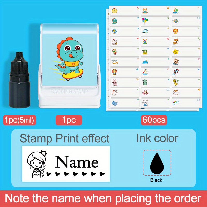 Blue Stamp Personalized Custom Name For Clothing Labels For - Temu