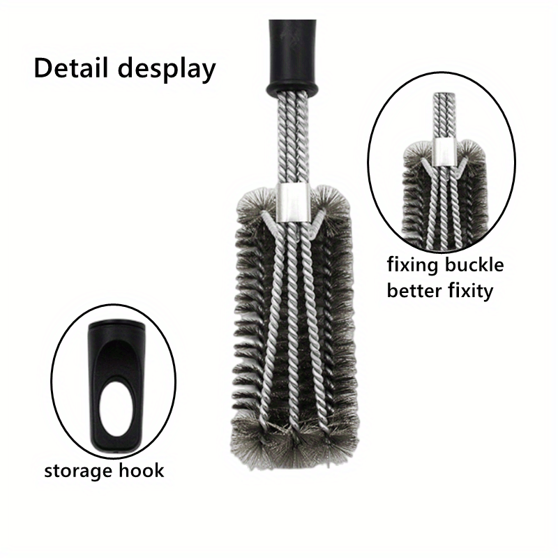 Grill Brush With Scraper, Stainless Steel Bbq Grill Cleaning Brush, Barbecue  Bbq Tool, Kitchen Gadgets, Kitchen Accessories, Home Kitchen Items, Outdoor  Decor - Temu
