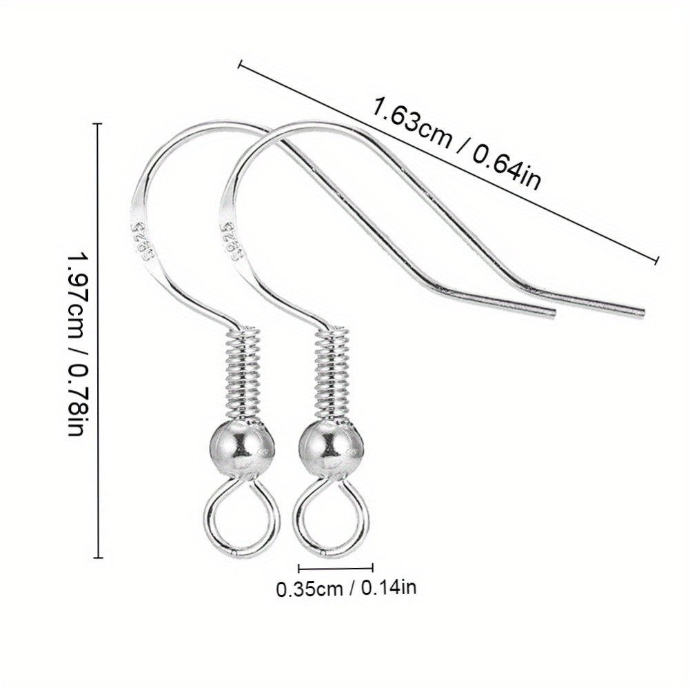 200pcs 925 Sterling Silver Earring Components