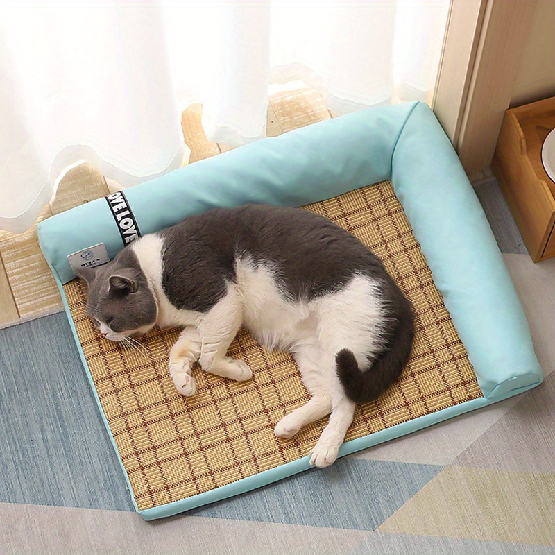 summer cat kennel dog kennel mat pet bed summer pet dog bed cat floor sofa details 7
