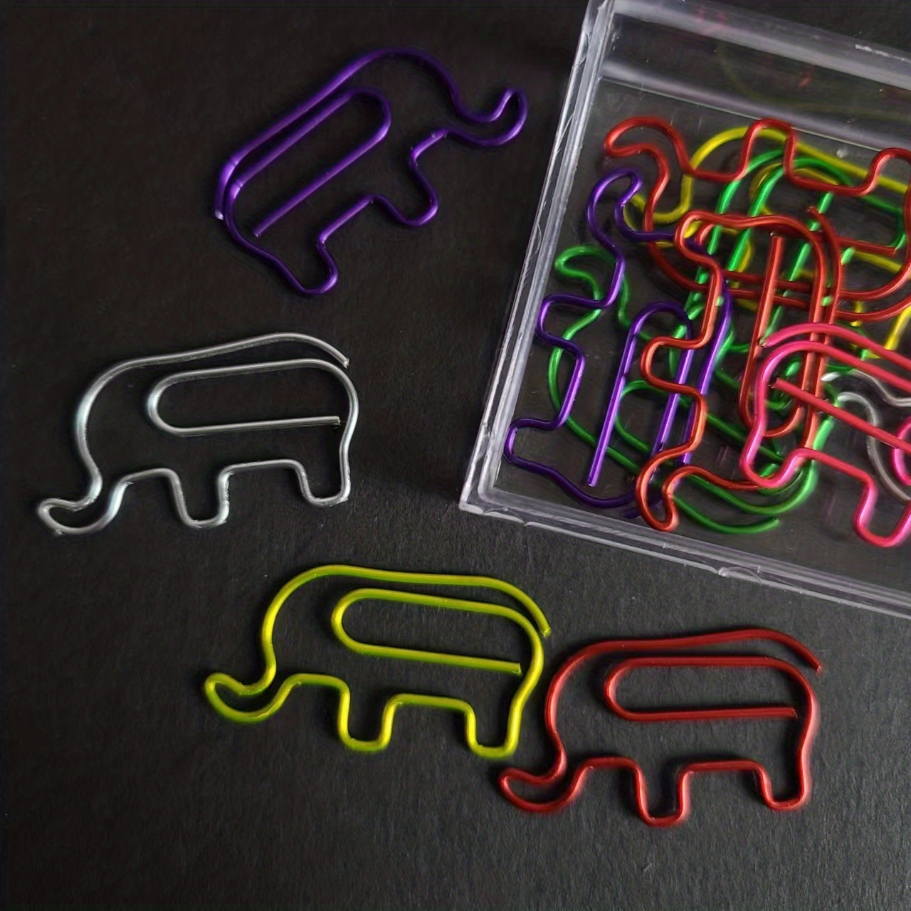 Elephant Animal Shaped Paperclips Cute Colorful Bookmark Temu