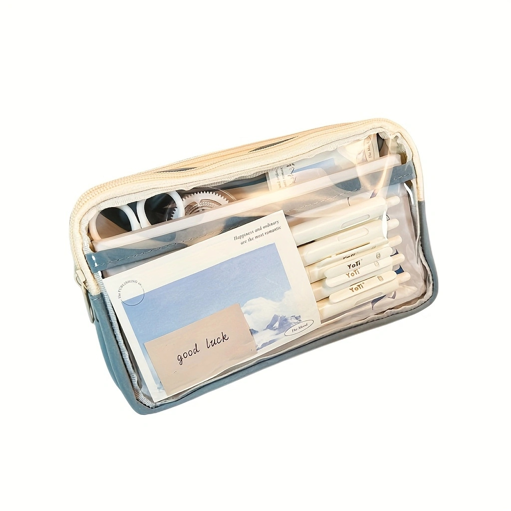 2023 New Stationery Box Super Large Capacity Pen Bag Girls' Temu