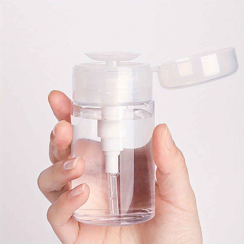 Clear Empty Nail Polish Remover Bottle Push Lockable Pump Temu