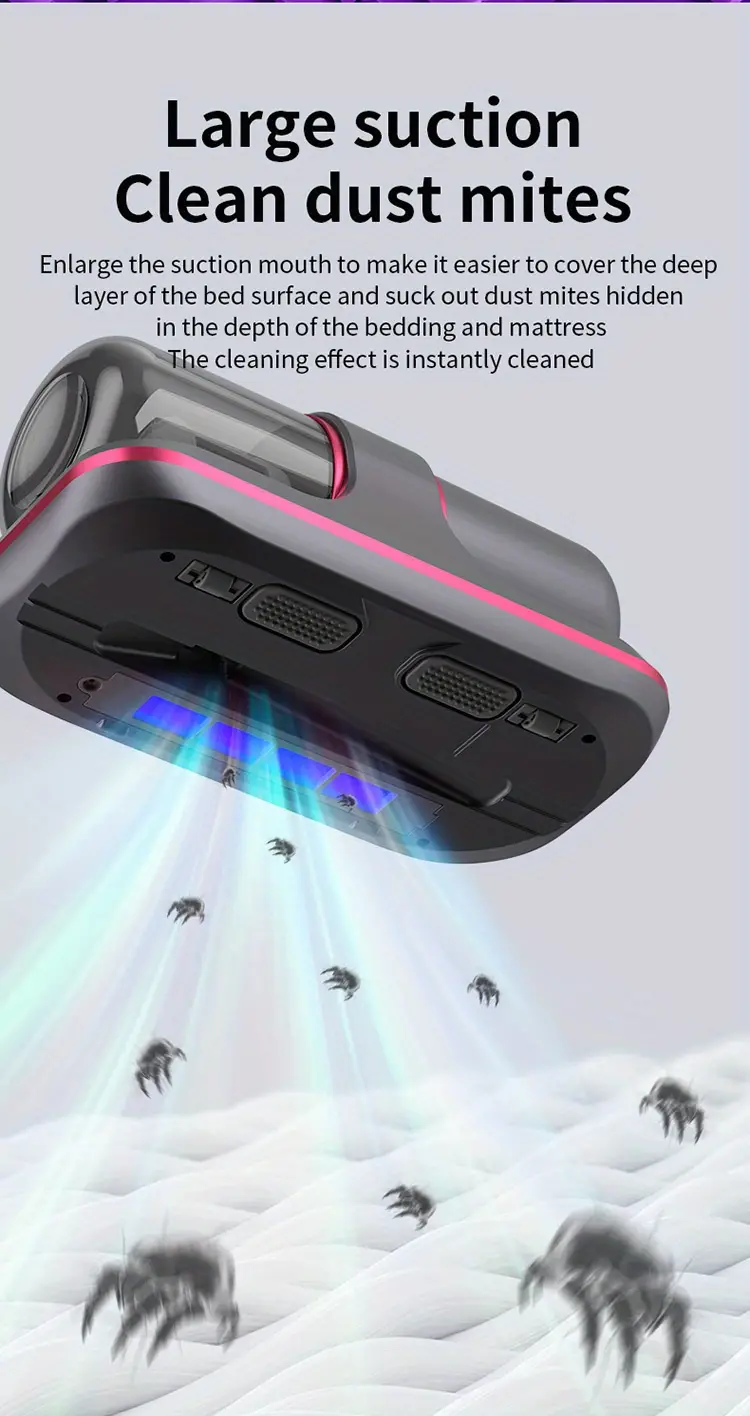 wireless uv mite vacuum cleaner high power household bed sheet cleaner for effective removal of mites details 6