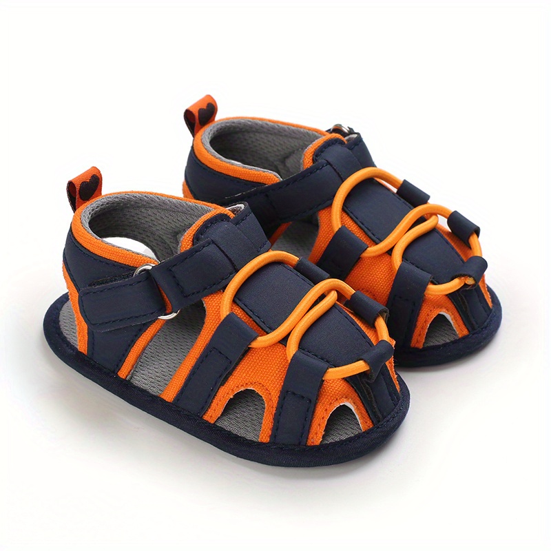 Sandales Couinantes Pour Bébé Garçon Et Fille - Bout Fermé - Semelle Caoutchouc Souple - Réglables - 0-2 Ans
