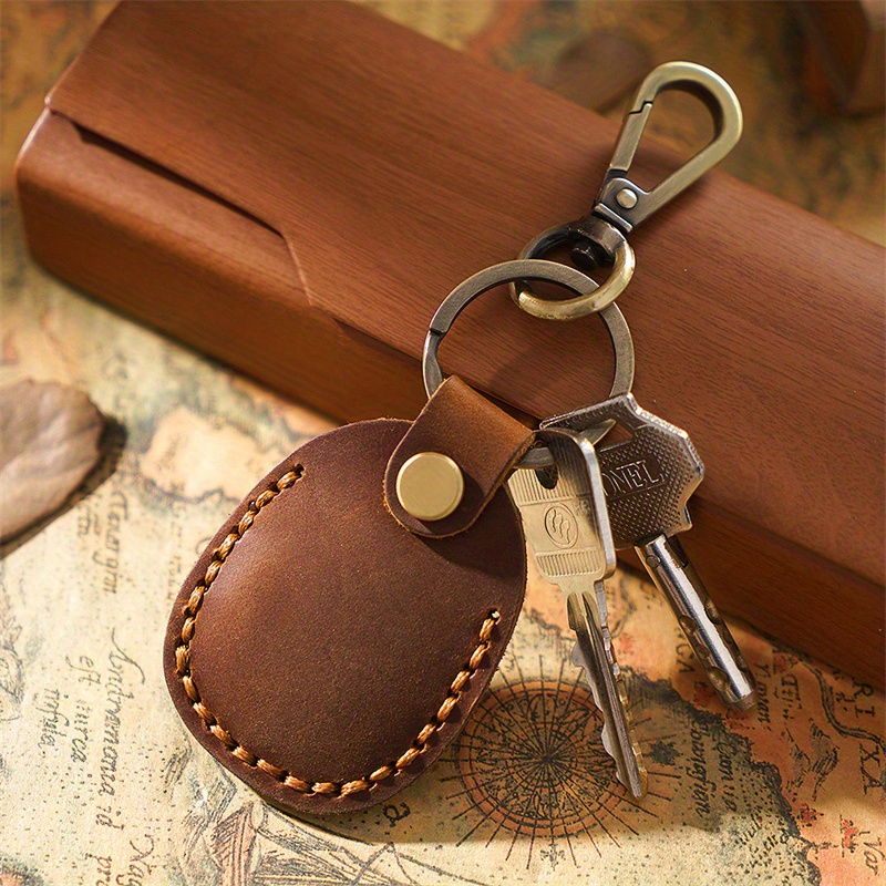Secure Your Airtags With This Stylish Retro Faux Leather - Temu