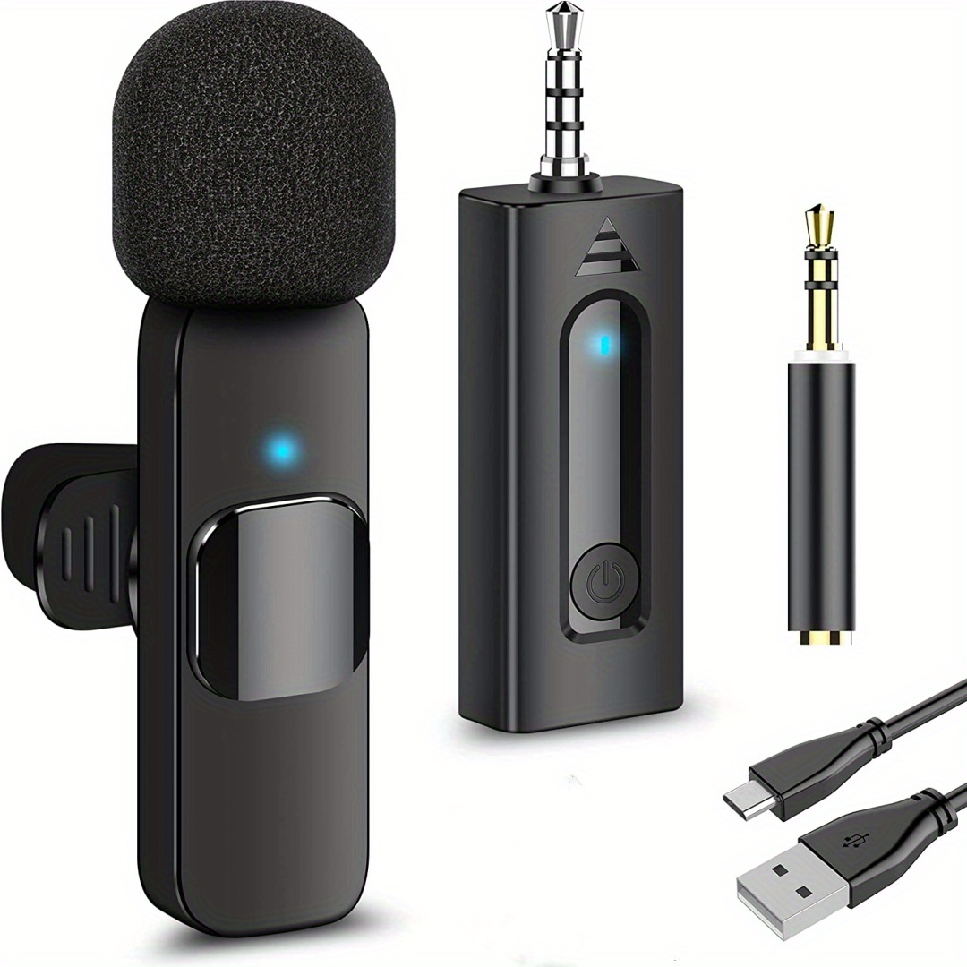 Microphone Lavalier Portable Sans Fil, Article pour Enregistrement