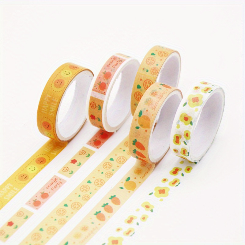 Washi Tape bao the Tiger, Tiger Pattern Yellow Washi Tape, 10m X 15mm 