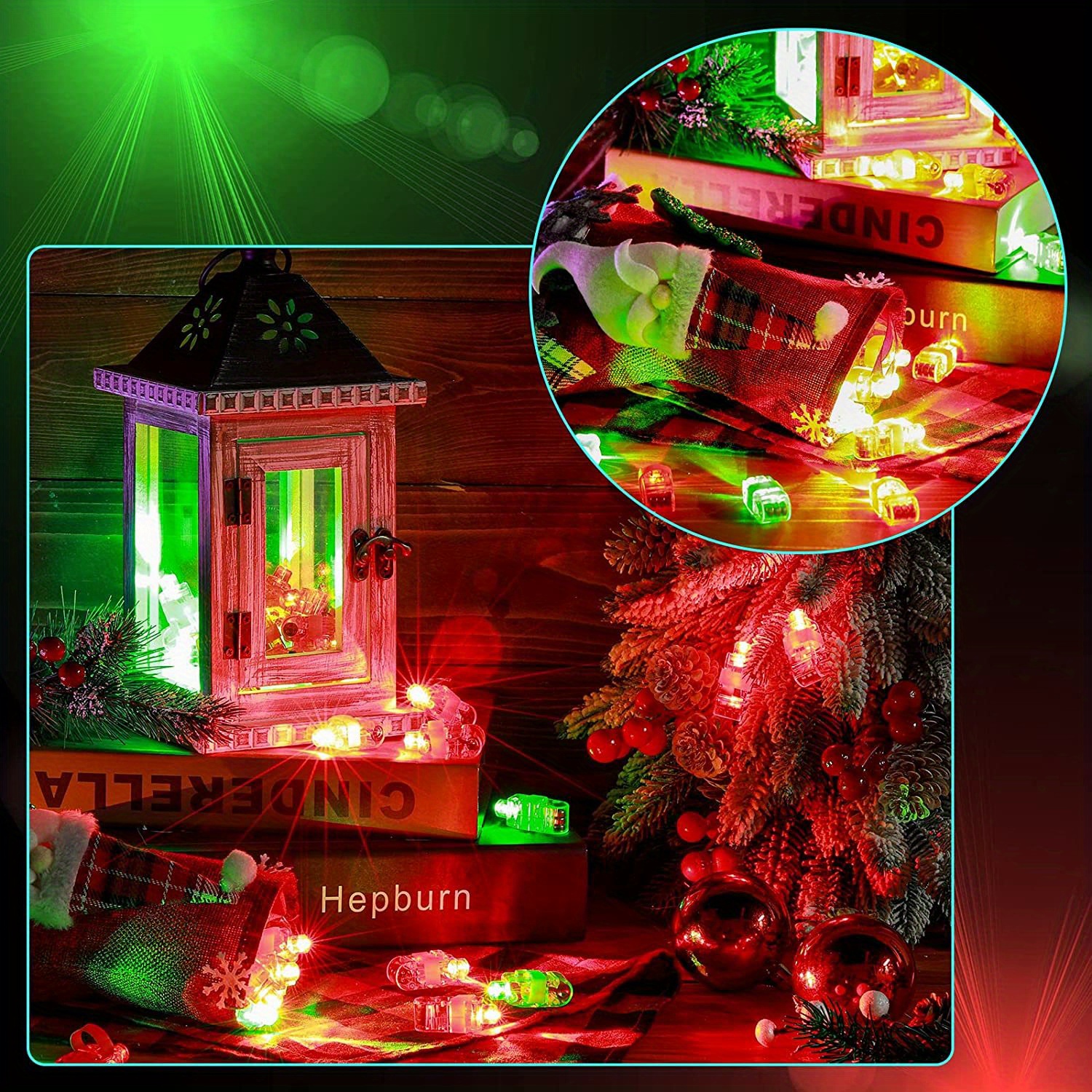 10 Stücke LED leuchtende Ringe Weihnachtselemente Zarte Fingerlichter für  Kinder