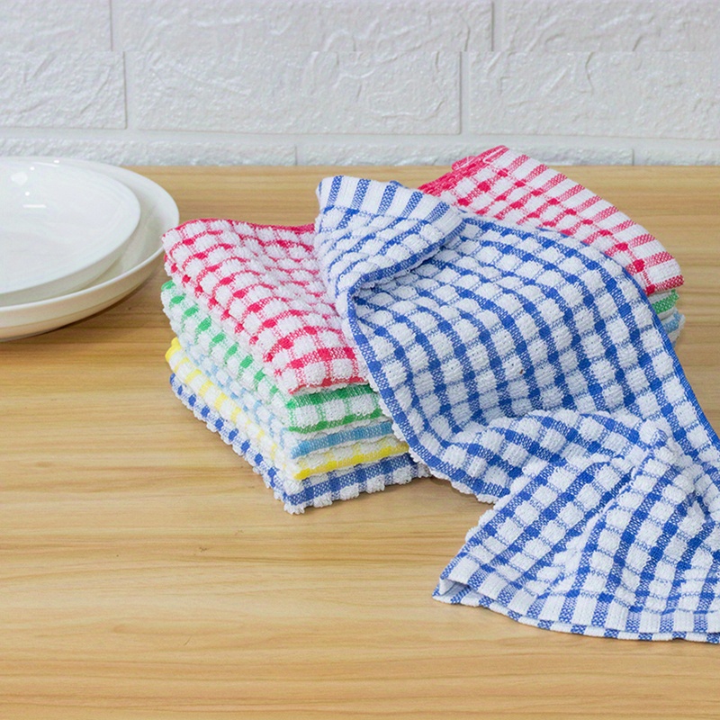 Waffle Woven Dish Cloths, Ultra Soft Absorbent Quick Dry Square Plaid  Dishwashing Towels, Cleaning Rags, Face Towels, Scouring Pads, Kitchen  Supplies - Temu