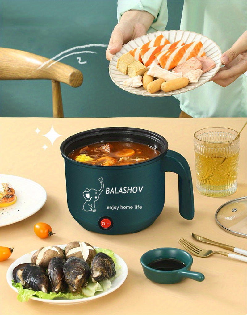 Multifunctional Electric Cooker Hot Pot Mini Non-stick Food Noodle Cooking  Skillet Egg Steamer Soup Heater