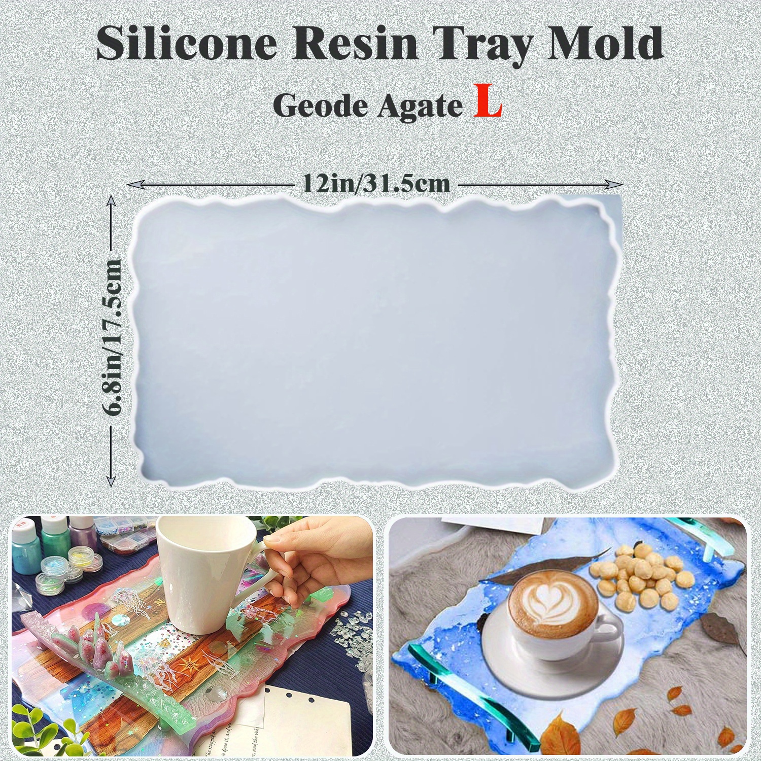 12 Styles Silicone Tray Molds Handle Molds For Resin - Temu