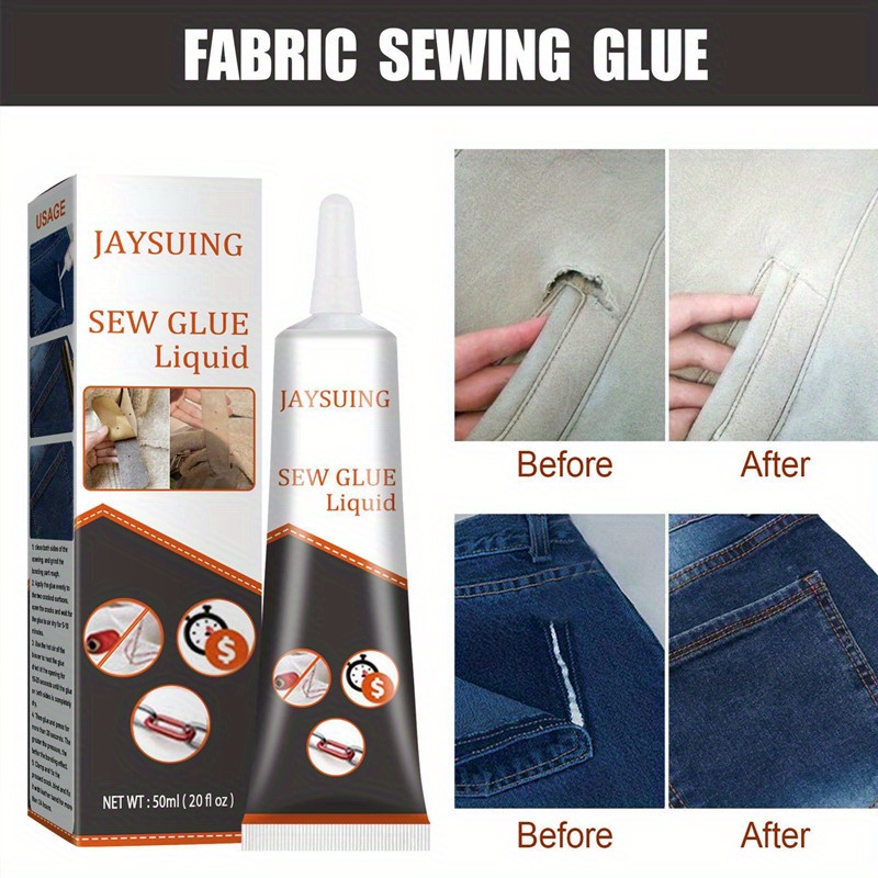 OIAGLH Patches Fast Dry Tool Sew Adhesive Quick Bonding DIY Fabric