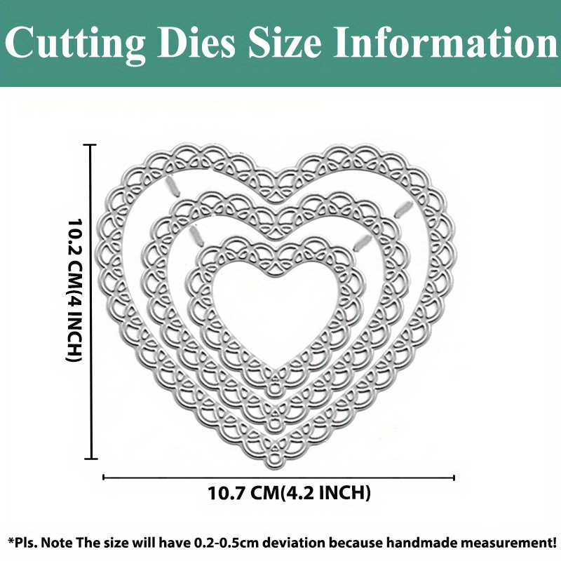 Metal Cutting Dies with Strip Heart Die Cuts for Card Making – Inlovearts