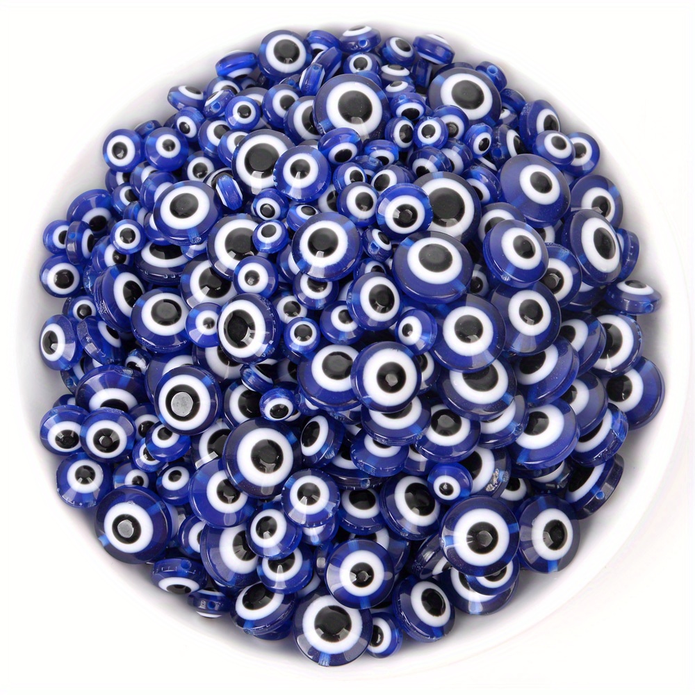 50 100 Pcs Purple Evil Eye Beads , Resin Evil Eye Beads ,6mm ,8mm