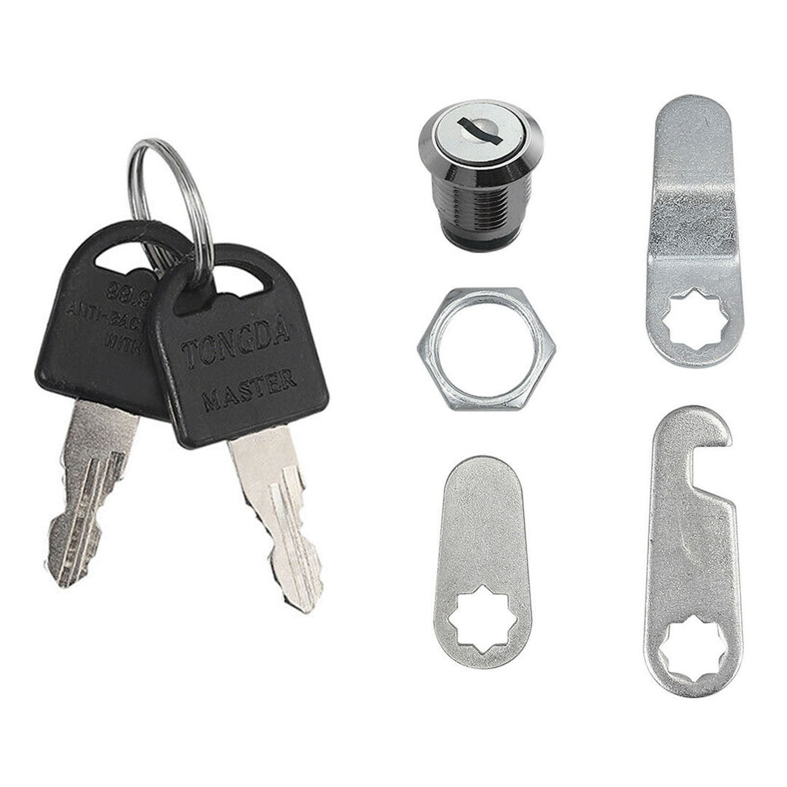 DOITOOL 5pcs Cabinet Lock with Key Dresser Cam Lock Keyed Cylinder Locks  File Cabinet Lock Cylinder Cam Lock Rv Lock Keyless Entry Drawer Locks with