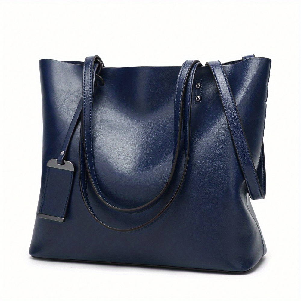 Ringshlar Small Tote Bag for Women Wear Resistant Zipper Handbag with Short Handles for Daily Casual Travel Dark Blue Crossbody, Women's