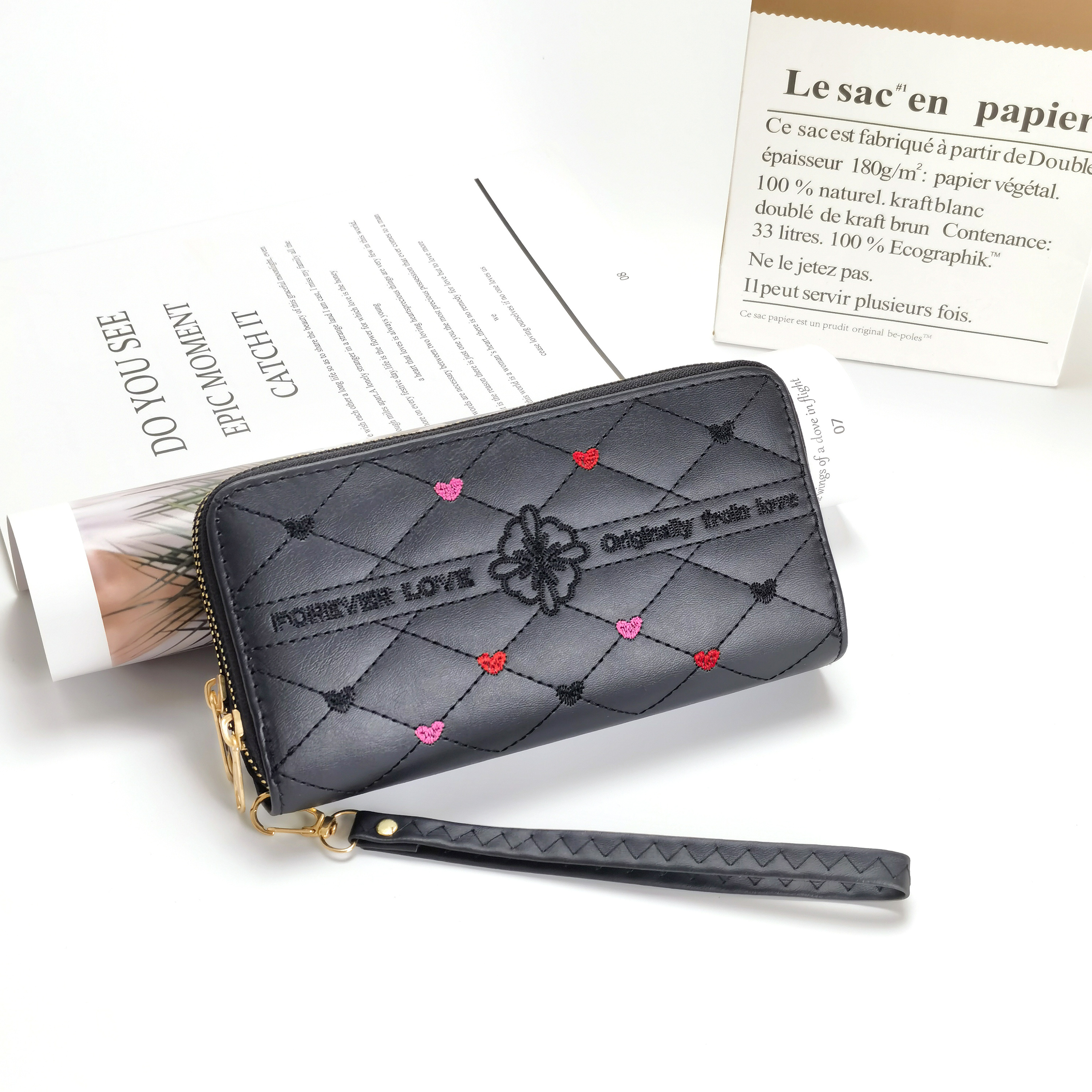 LOUIS VUITTON Monogram Zip Wallet Passport Card Pas Case 