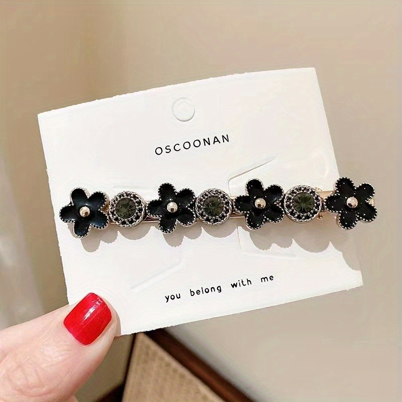 Faux Pearl Flower Hair Clip Duck Bill Clip
