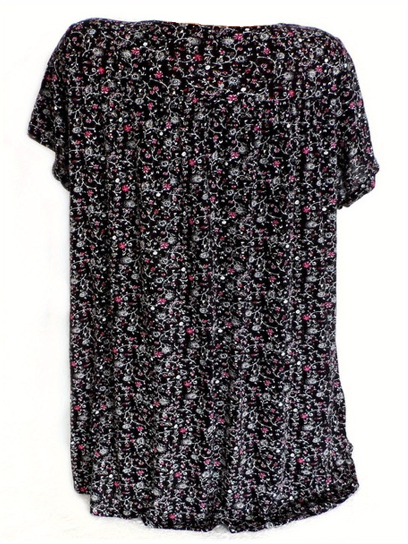 Plus Sizes Boho T shirt Women's Plus Ditsy Floral Print - Temu