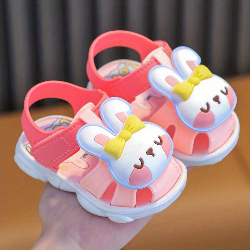 Baby Boys Girls Adorable Cartoon Hook Loop Sandals Lights - Temu