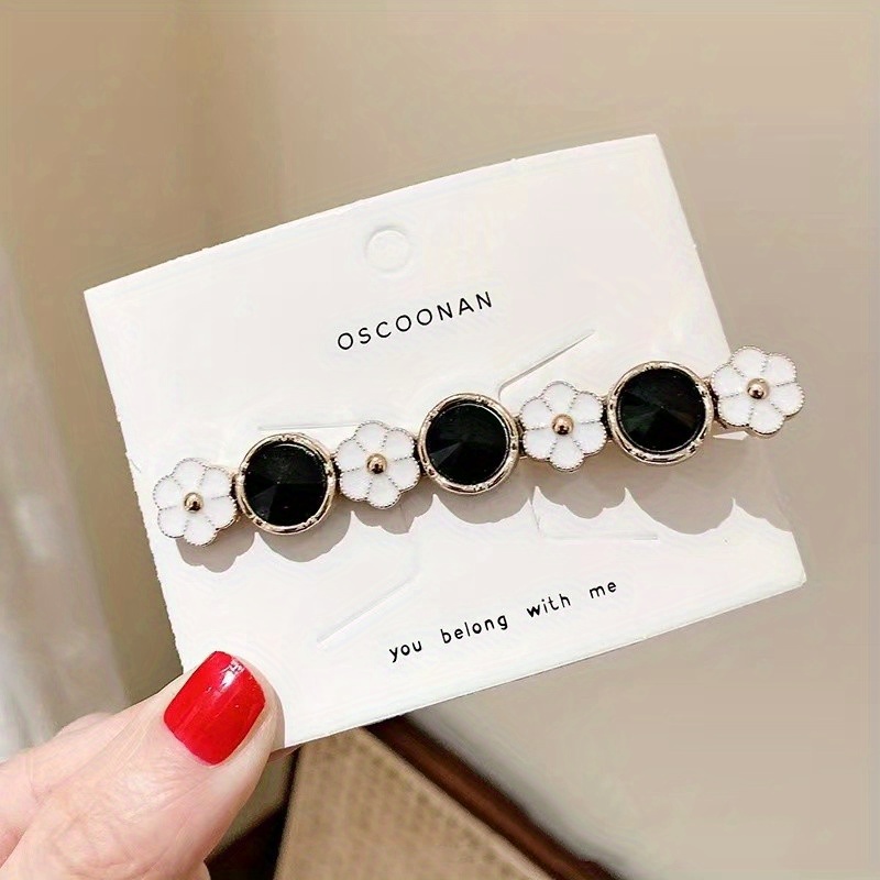 Faux Pearl Flower Hair Clip Duck Bill Clip