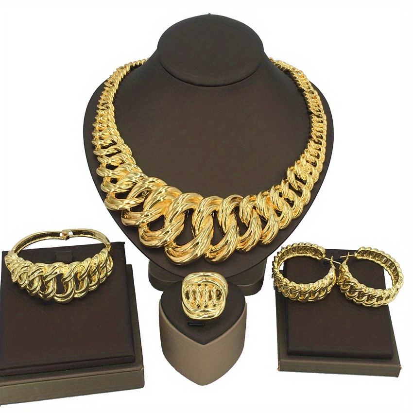 African Style Jewelry Sets Women Necklace/ Chain Bracelet/ - Temu