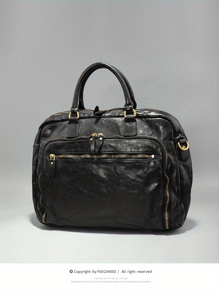 Men Male Genuine Leather Travel Bag Fashionable Luxury Designer