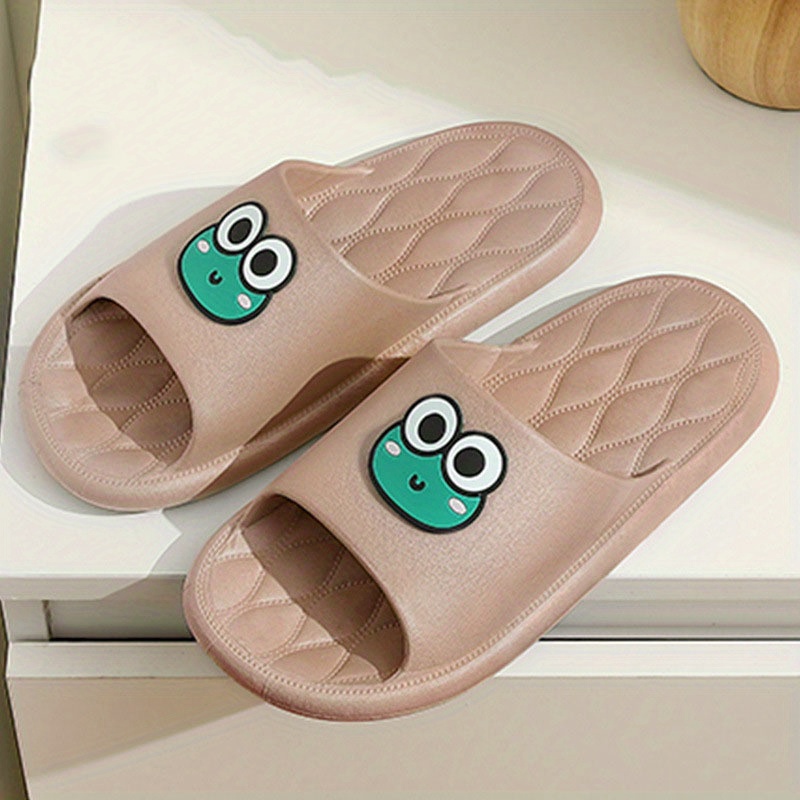 Cute Cartoon Eva Pillow Slides, Open Toe Soft Sole Quick Drying Bathroom  Shoes, Comfy Indoor Shower Slides - Temu Spain