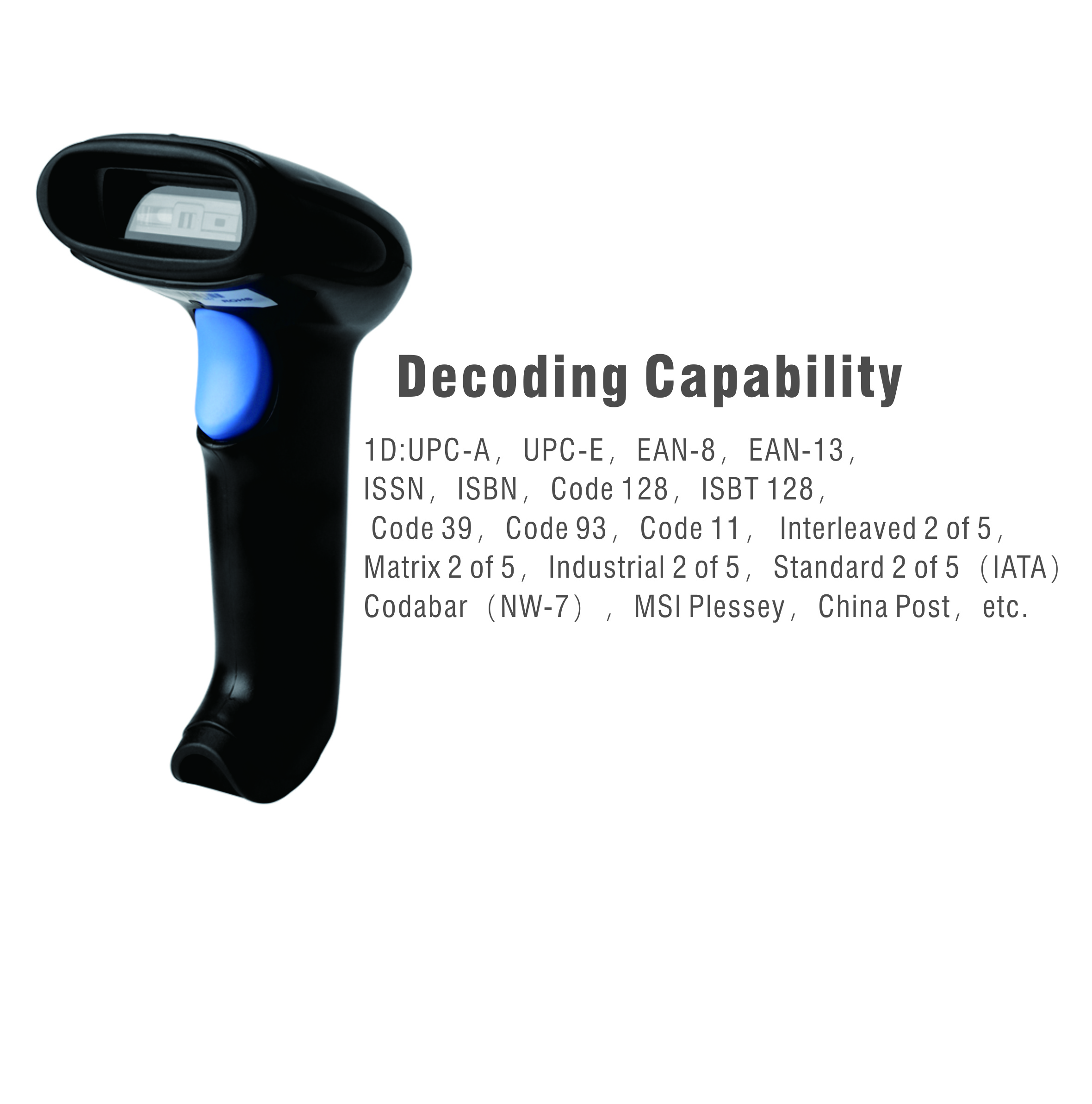 Barcode Scanner With Stand Usb Wired Inventory 1 Scanners For Computer Pos Support Automatic
