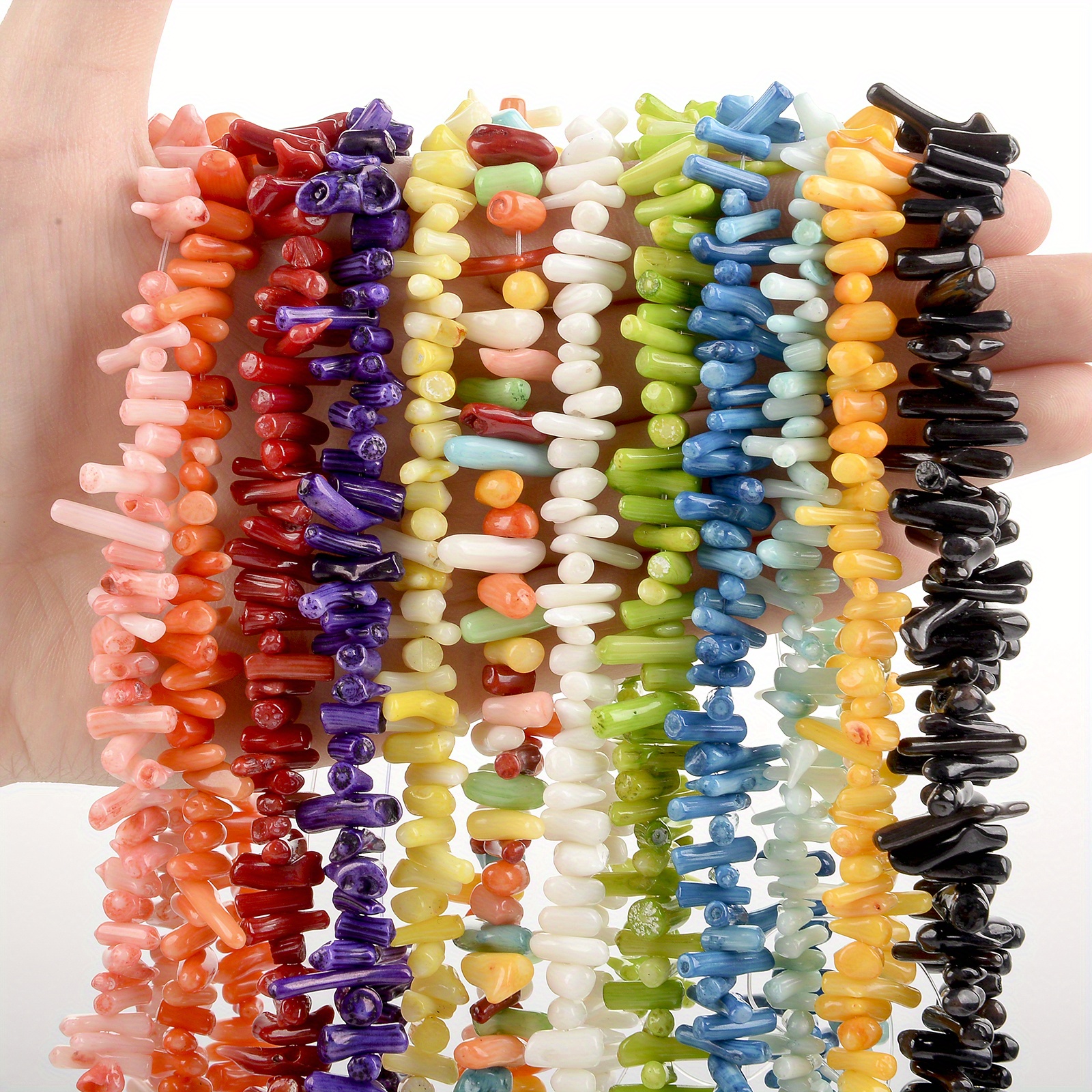 Coral color sale beads