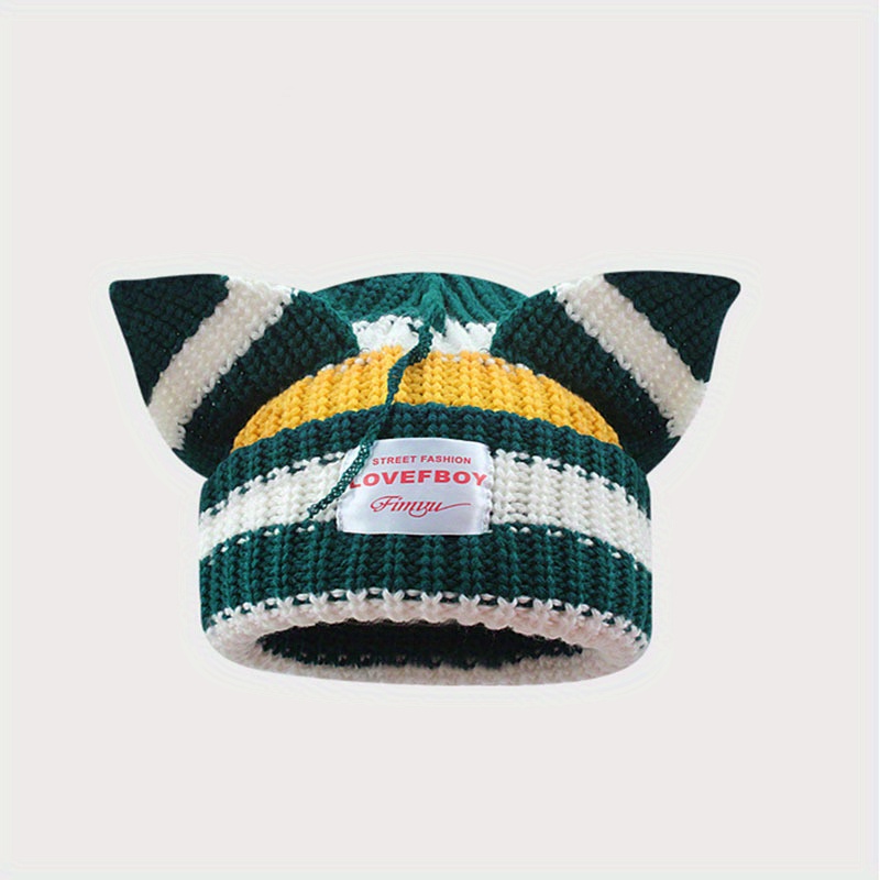 Hip Hop Knitted Beanie For Men, Candy Color Y2k Skull Hat Elastic Foldable  Trend Knit Hat For Men - Temu