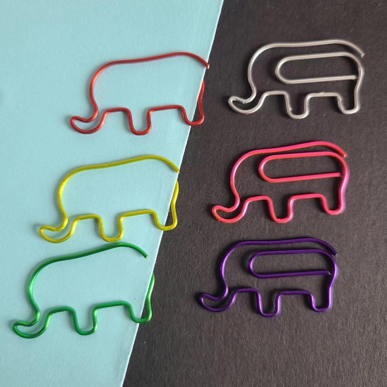 Elephant Animal Shaped Paperclips Cute Colorful Bookmark Temu