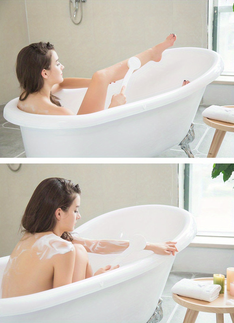 1pc bath brush rub   not beg people long handle bath brush scrub bath bath rub back exfoliating artifact Product details 9
