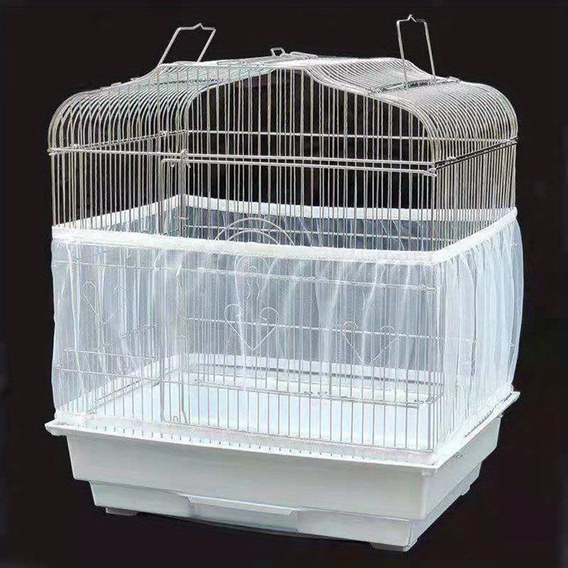Parrot Birdcage Seed Catcher - Airy Mesh Net Cover for Clean and Tidy Cages