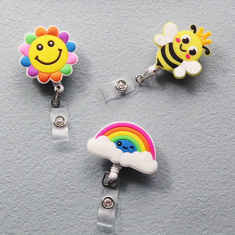 Retractable Badge Reel Cute Bee Elephant Easy Pull - Temu Canada