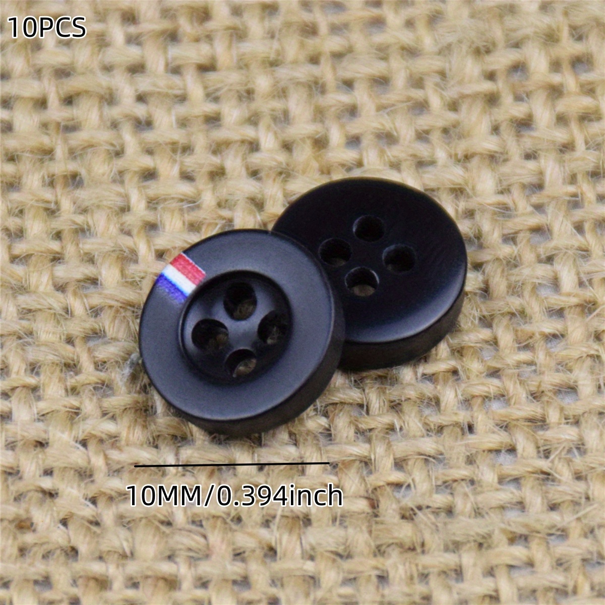 10PCS Resin Buttons High Shirt t shirt Beige Round Thin Four Eyed Button