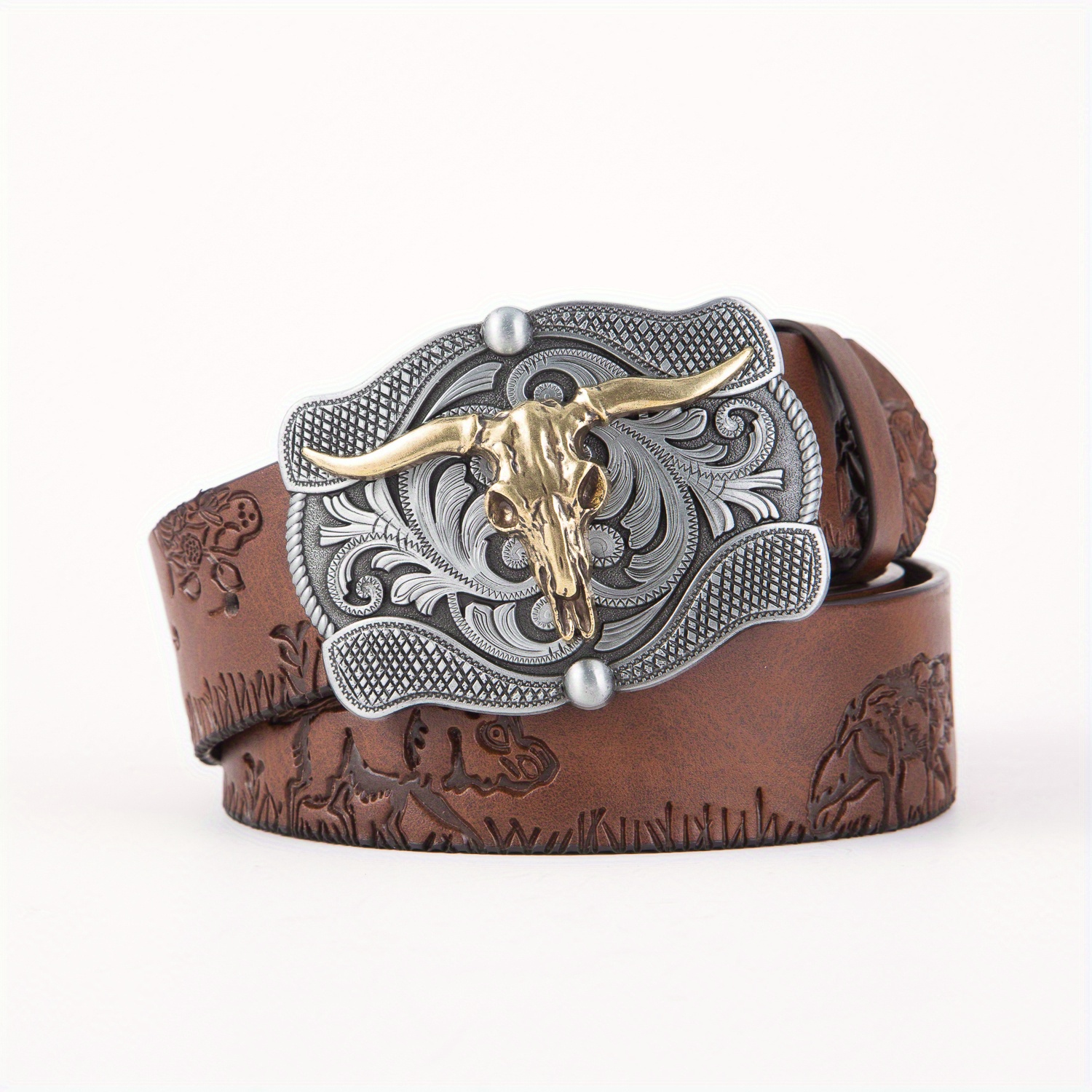 Cow top leather belt