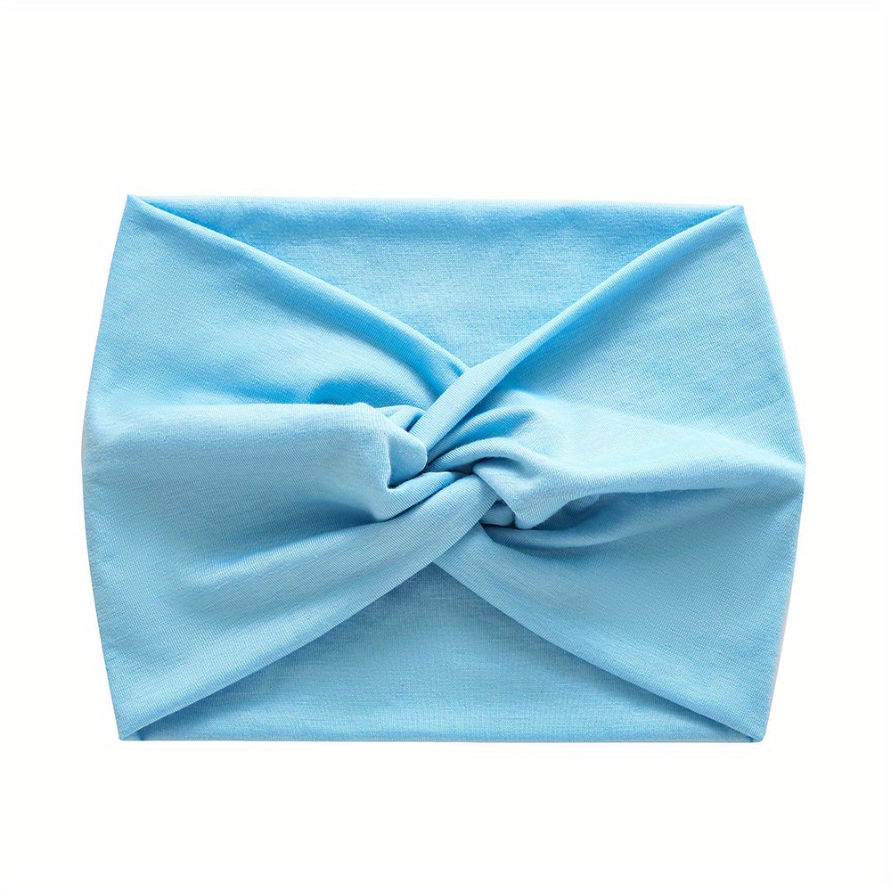 Women's Solid Color Cross Strap Headband - Wide Elastic Hair Band