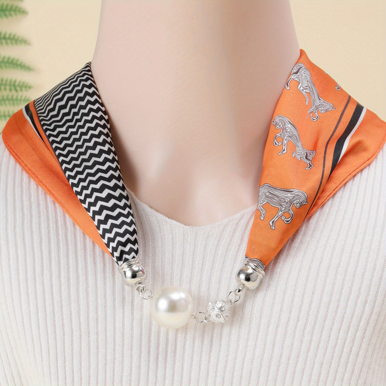 Scarf on sale with pendant