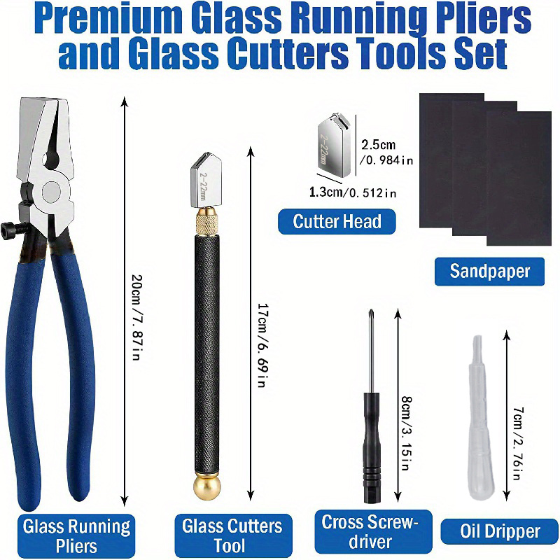 Glass Cutter Set Pen Knife Glass Cutter Professional Color Glass Cutting  Tool