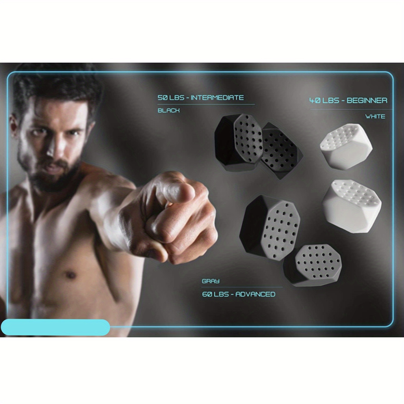 Ejercitador de mandíbula para hombres y mujeres – 3 niveles de resistencia  (6 piezas) tabletas de silicona para ejercitar la mandíbula – Potente