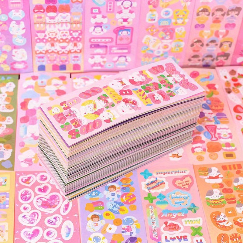 Coco Sparkle Laser Sticker Set Korean Sticker Cute Girl Boy - Temu ...