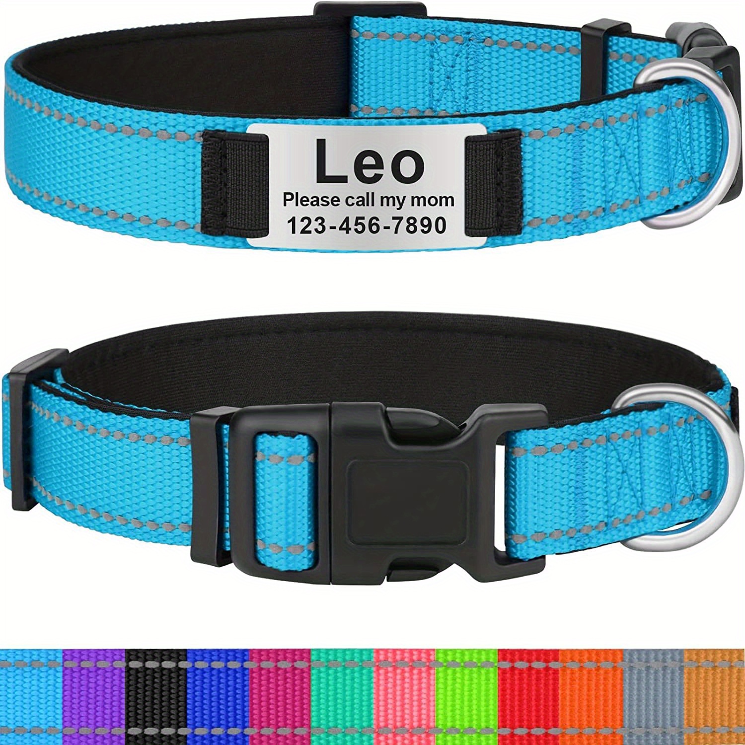 Customized Comfort: Personalized Reflective Dog Collars With Engraved ...