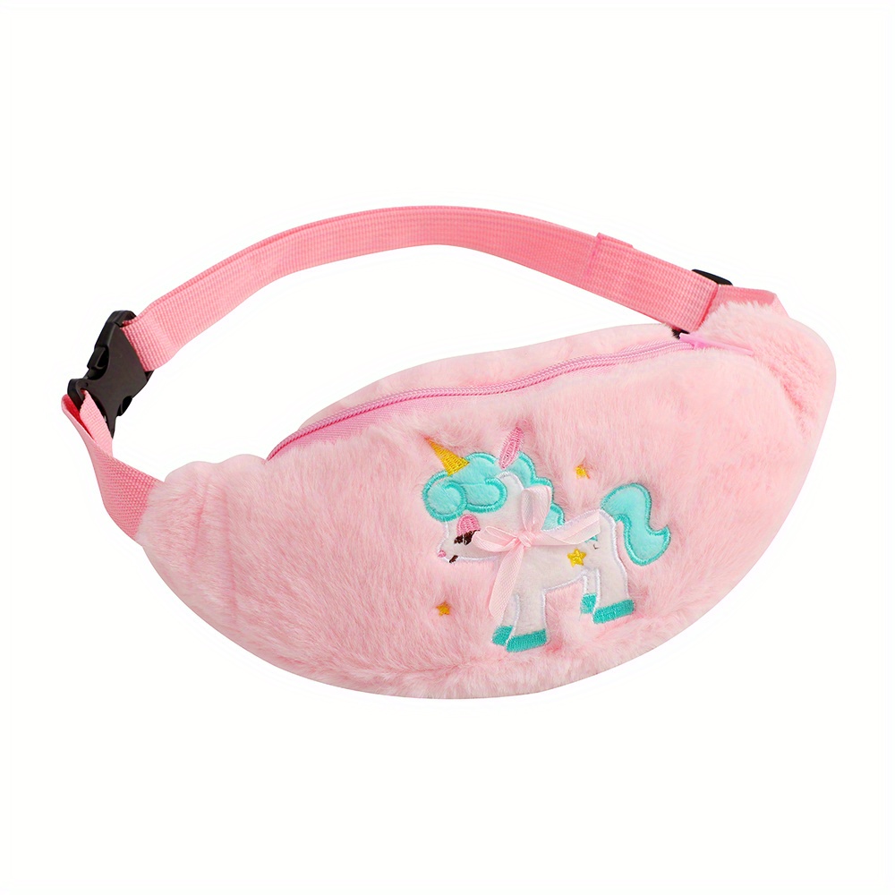Fluffy Unicorn Chest Bag | Adjustable Strap Fanny Pack